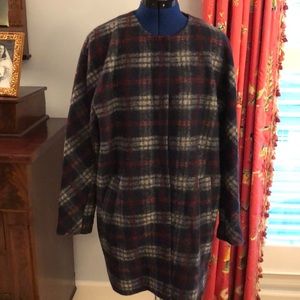 Madewell plaid coat. Size 12.